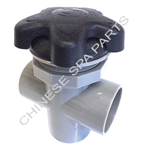 Passion Spa Diverter Valve 1.5 Inch - Star Handle (Black)