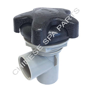 Passion Spa On/Off Valve 1 Inch - Star Handle (Black)